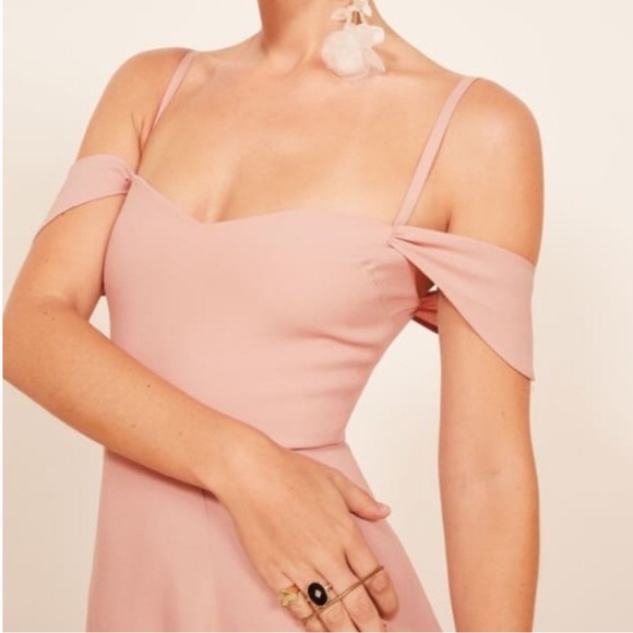 NWOT Reformation Poppy blush bridesmaid dress / gown - Picture 3 of 7